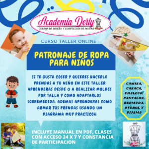 CURSO: PATRONAJE DE ROPA PARA NIÑOS S/197