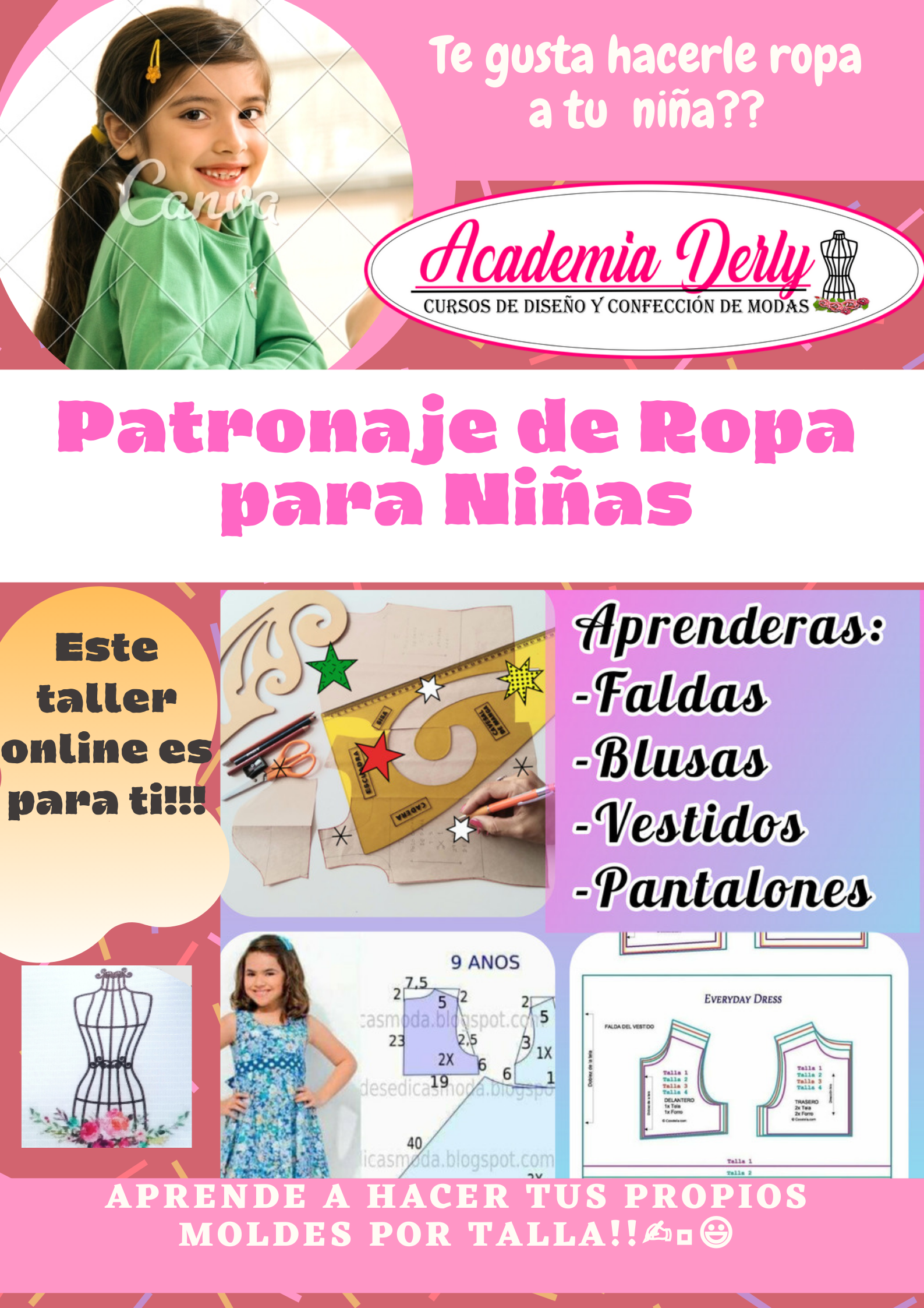 CURSO: PATRONAJE DE ROPA PARA NIÑAS S/ 197