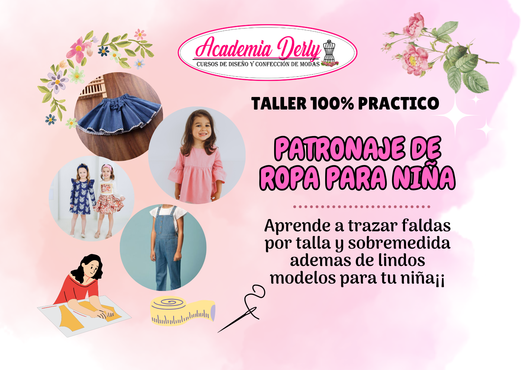 PATRONAJE DE ROPA PARA NIÑA (TEJIDO PLANO) S/197